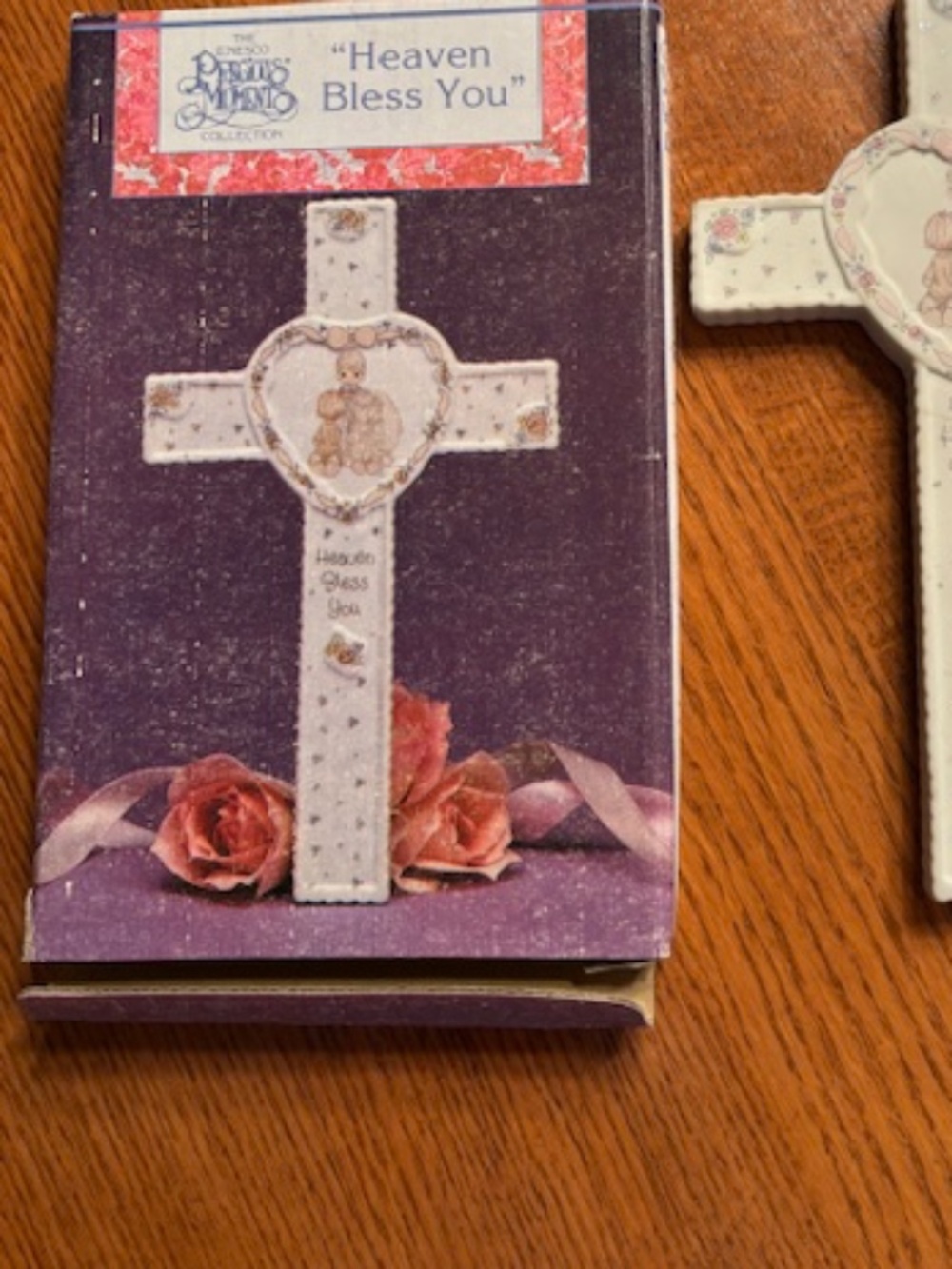 Vintage Precious Moments "Heaven Bless You" Cross